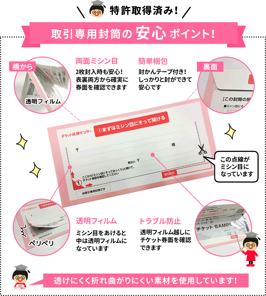 チケット流通センター取引専用封筒について│チケット流通センター