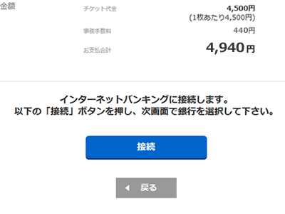 画面の指示に従って各金融機関でお手続き