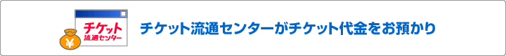 チケット流通センターがチケット代金をお預かり